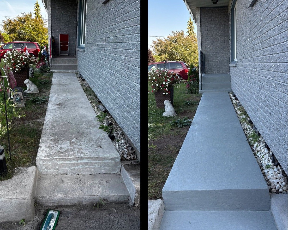 Concrete pathway restoration and painting