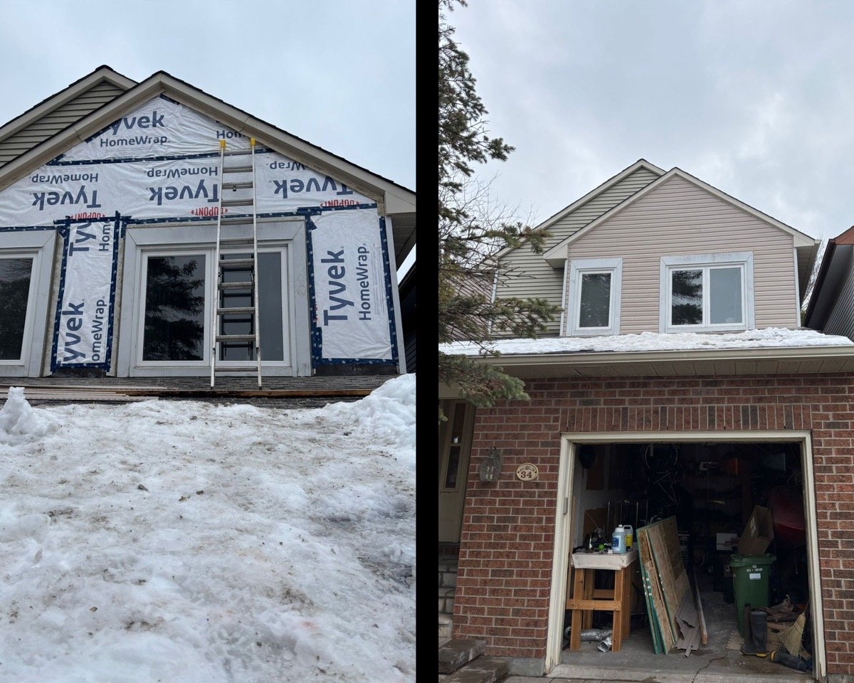 Vinyl siding installation