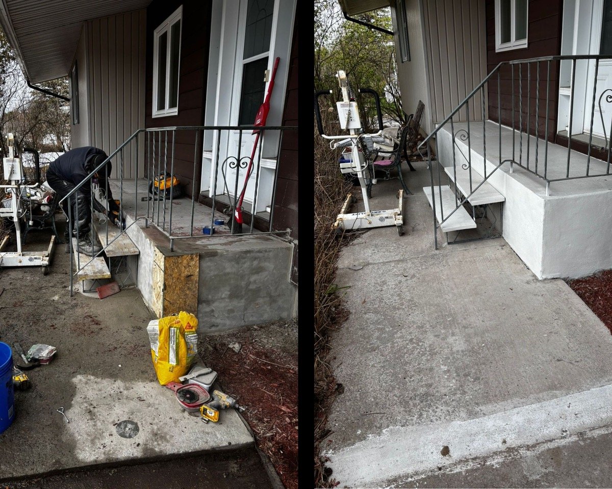 Restored front porch
