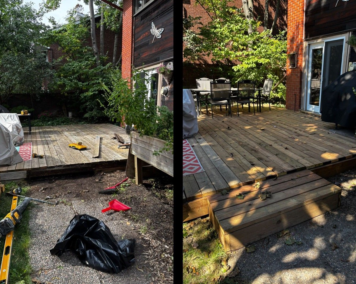 Deck stairs installation